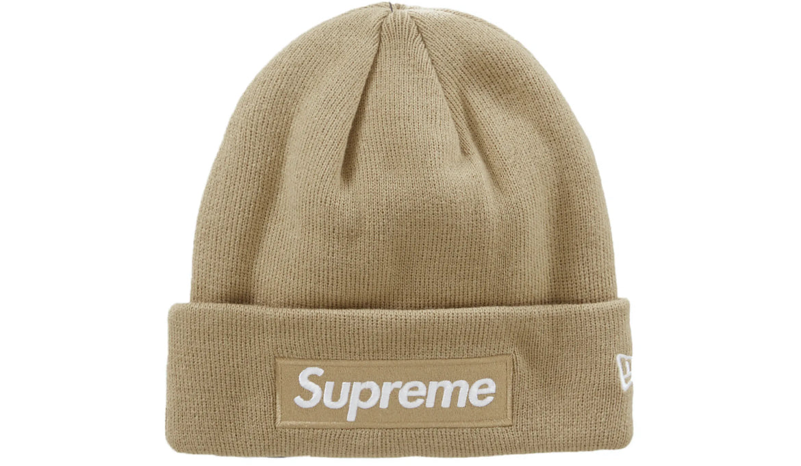 Supreme Box Logo Beanie Dark Sand