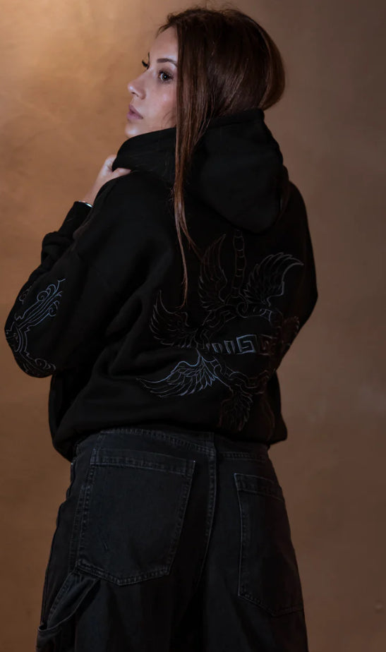 Wanna Unchain Hoodie Black - Mon Elysee