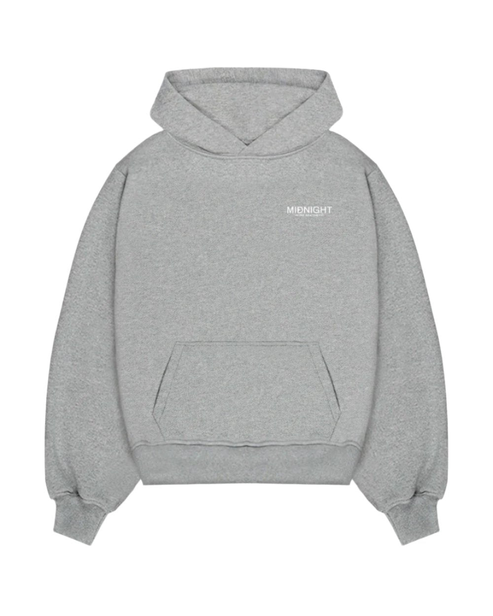 Pure Aesthetic Hoodie Melange Grey Midnight Clothing