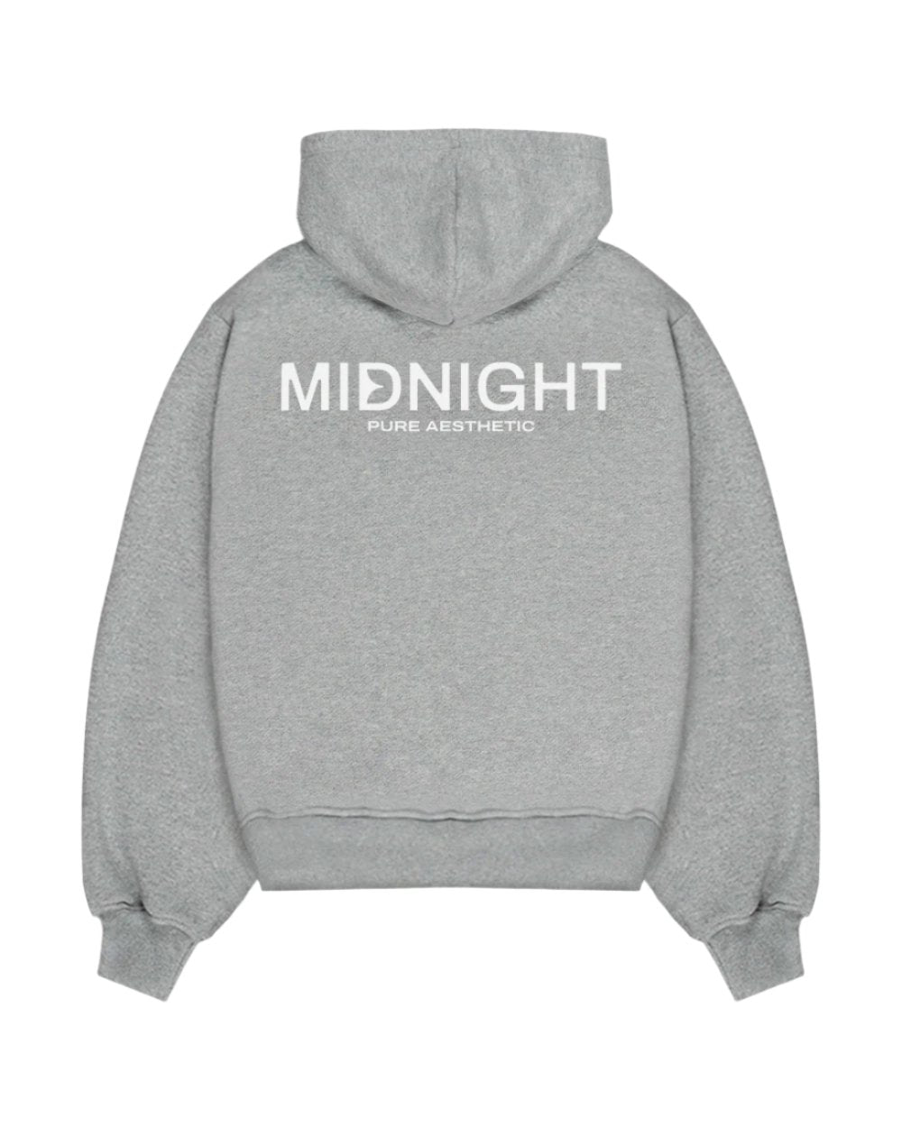 Pure Aesthetic Hoodie Melange Grey Midnight Clothing