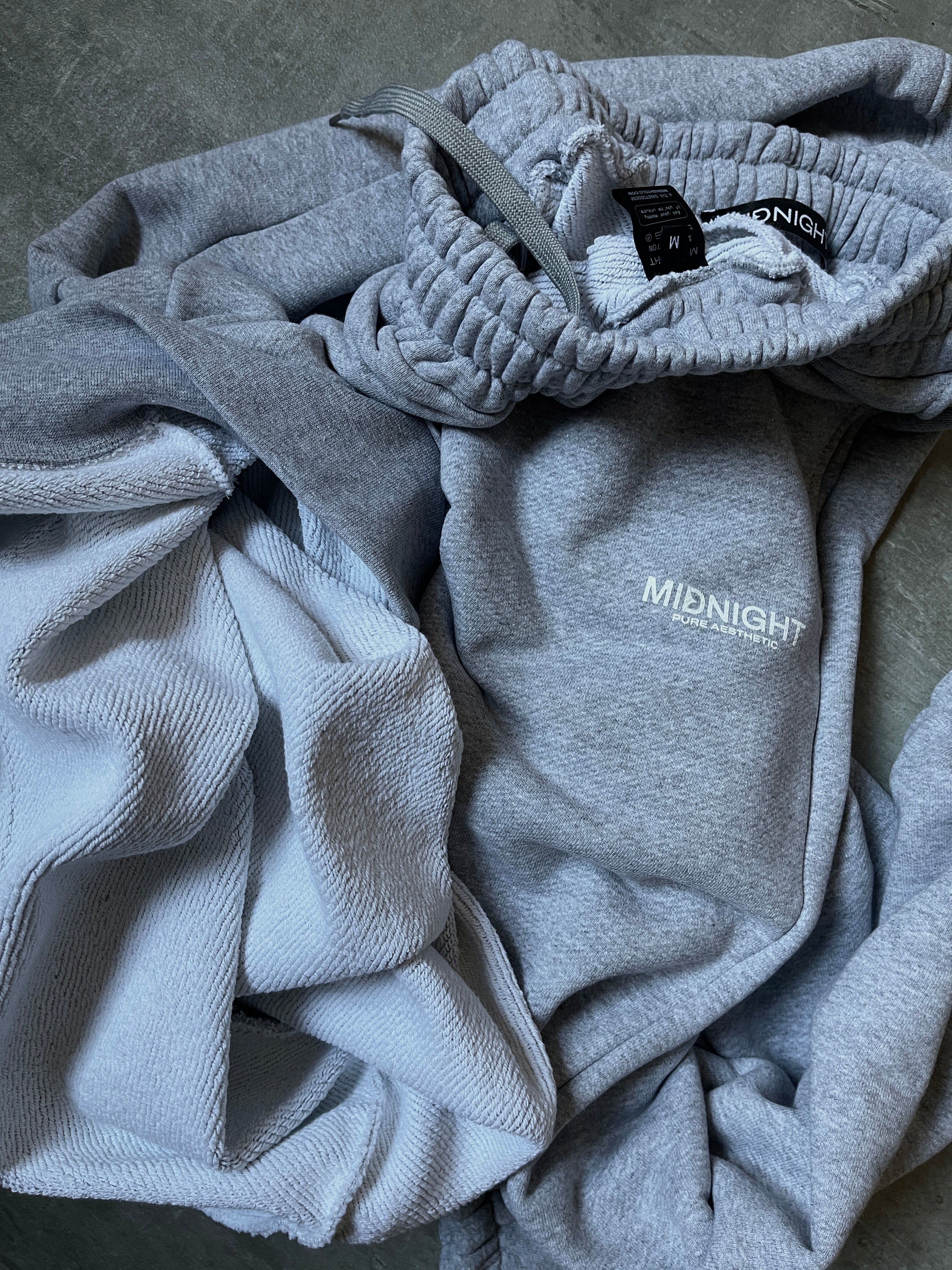 Pure Aesthetic Sweatpants Melange Grey Midnight Clothing