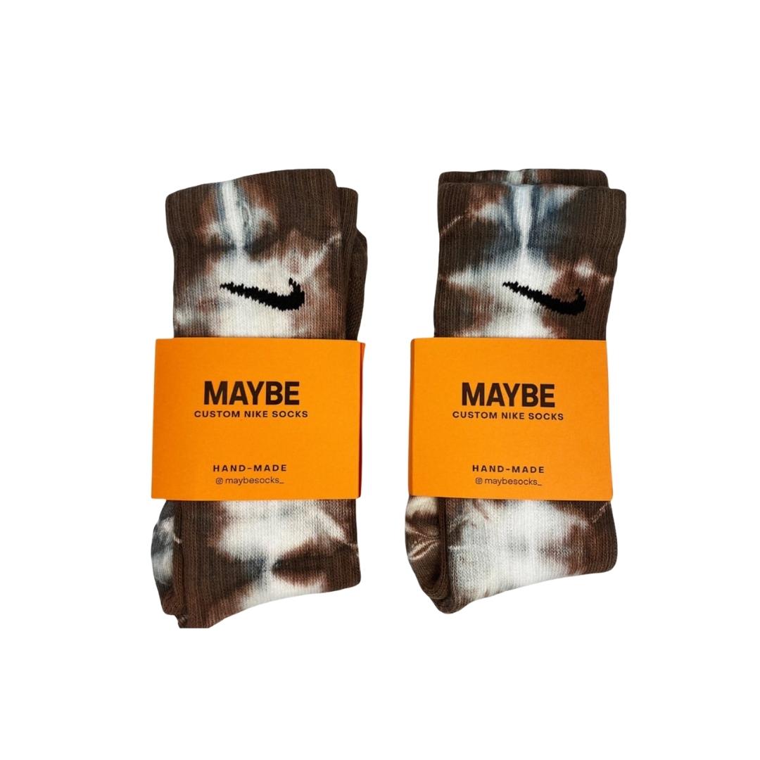 Nike Socks Brown Grey