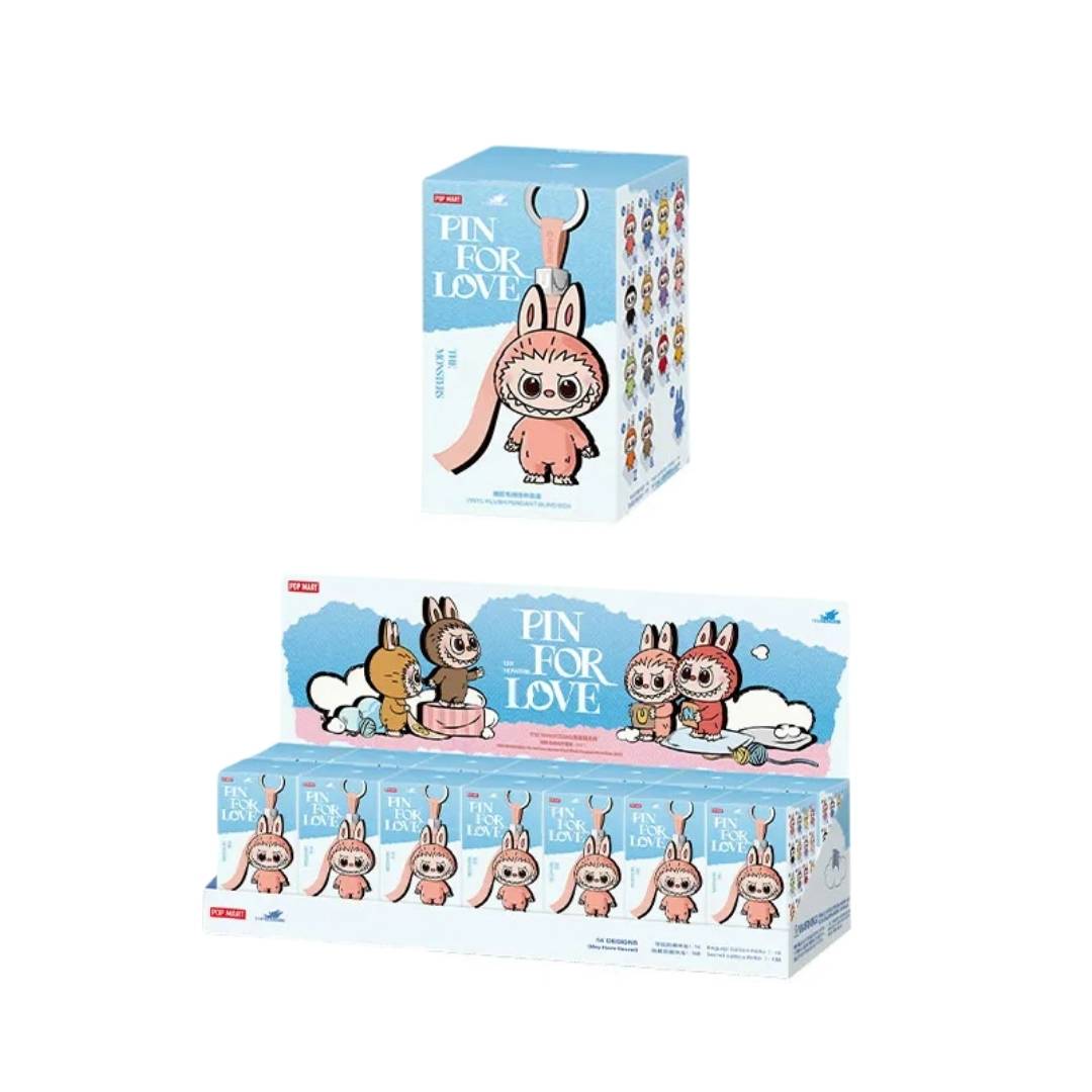 Pop Mart - Labubu The Monsters - Pin for Love Series - Plush Pendant Blind Box - "N" to "Z"
