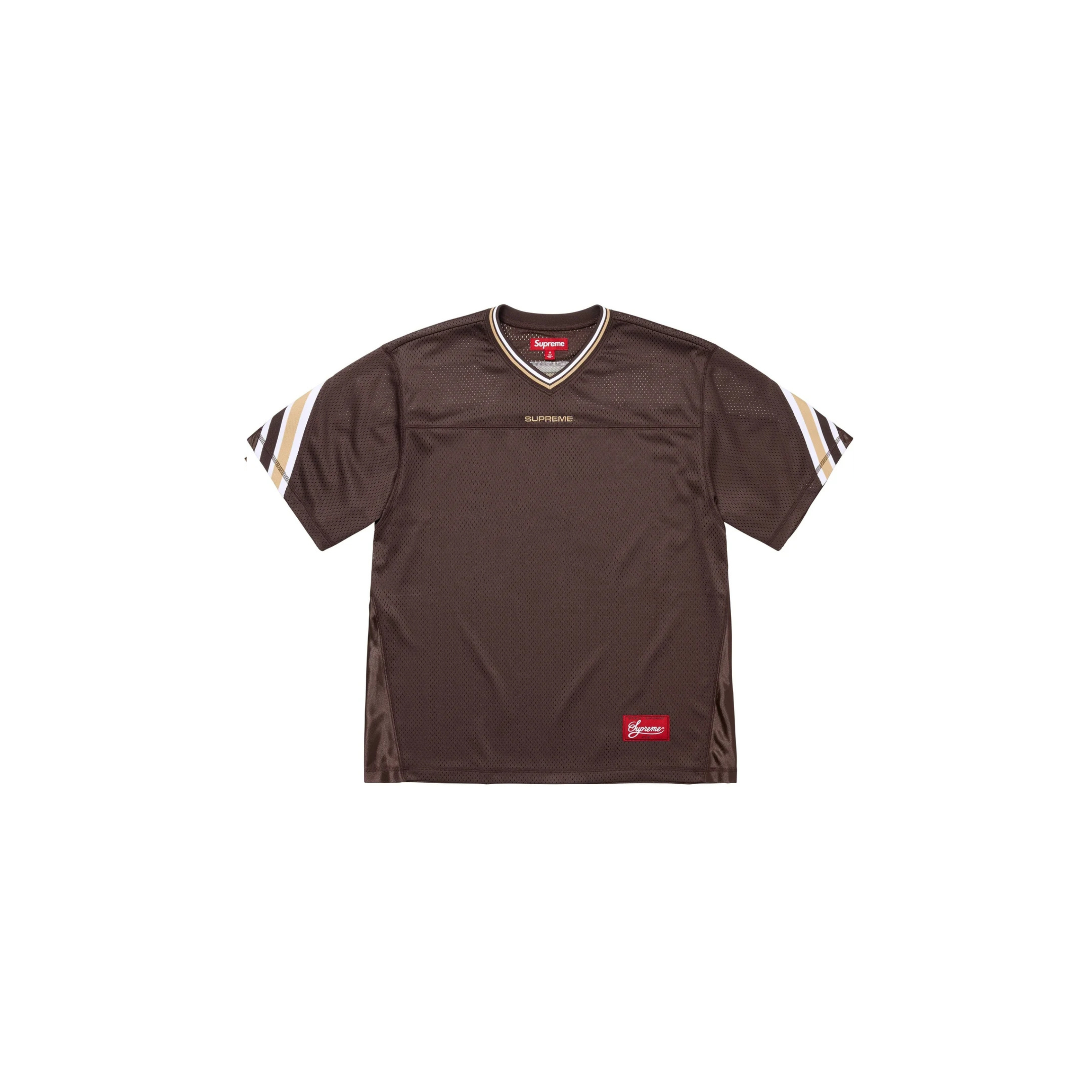 Supreme Jacquard Rib Football Jersey Brown