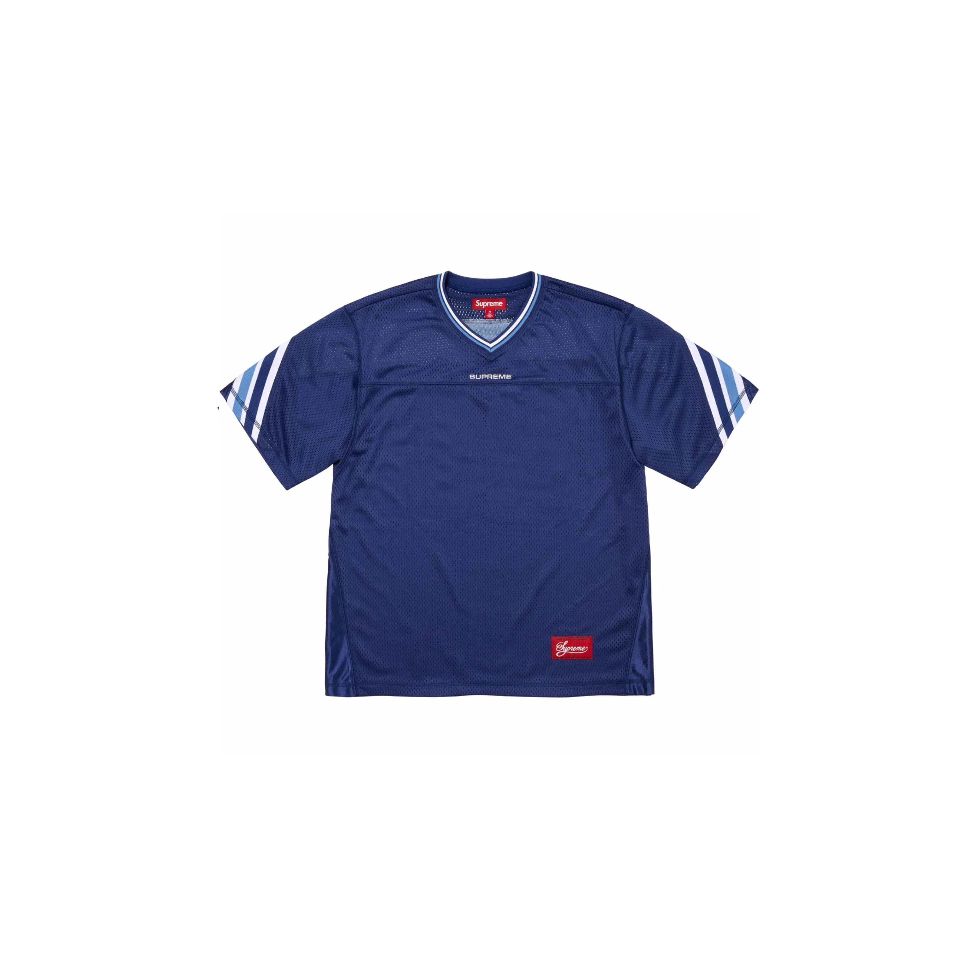 Supreme Jacquard Rib Football Jersey Blu Navy