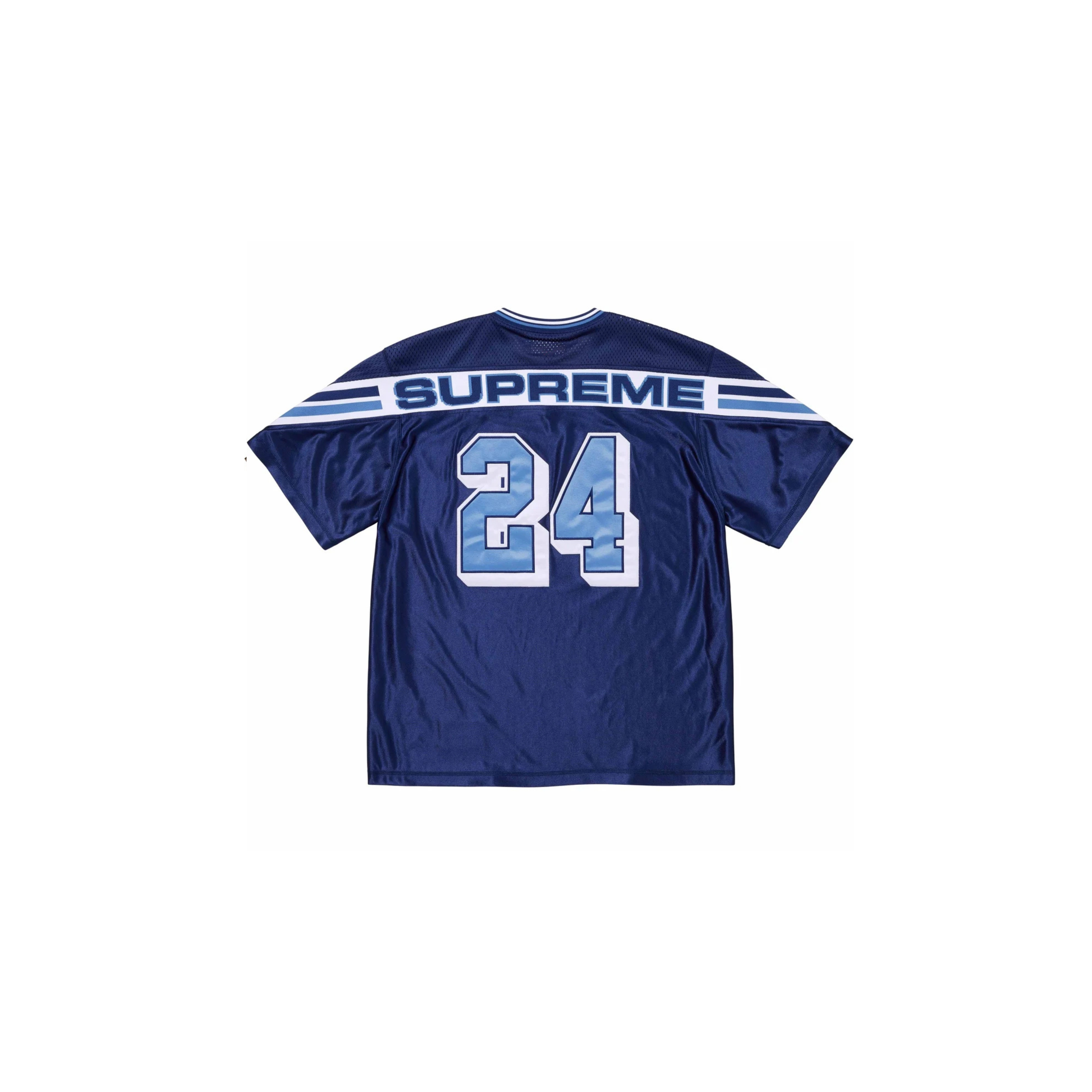 Supreme Jacquard Rib Football Jersey Blu Navy