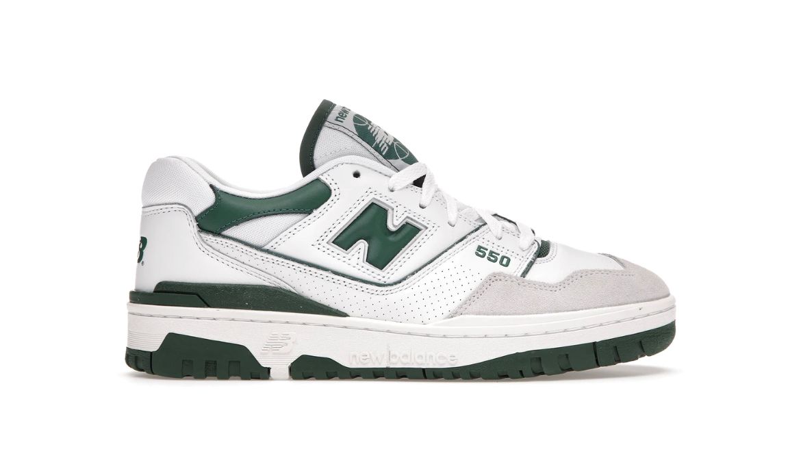 New balance 550 white green