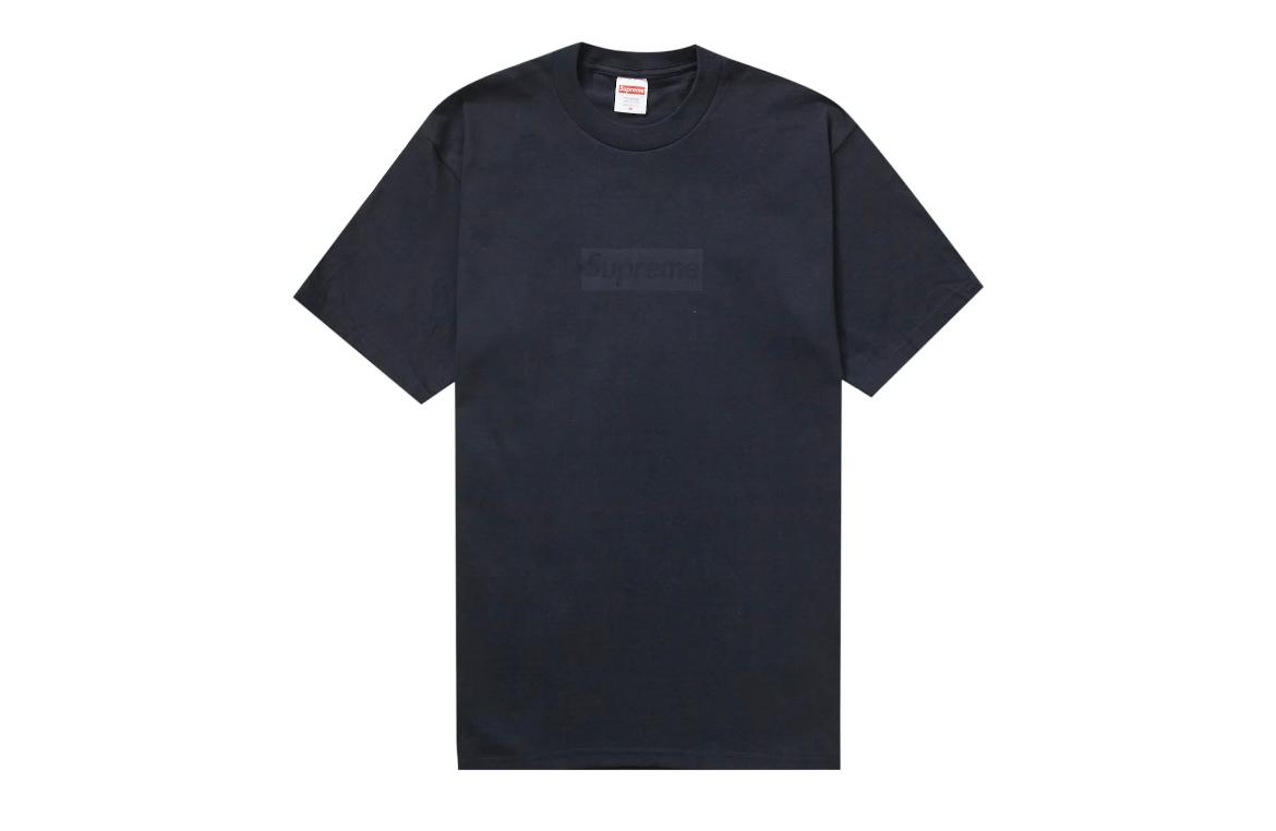 Supreme Tonal Box Logo Tee Navy