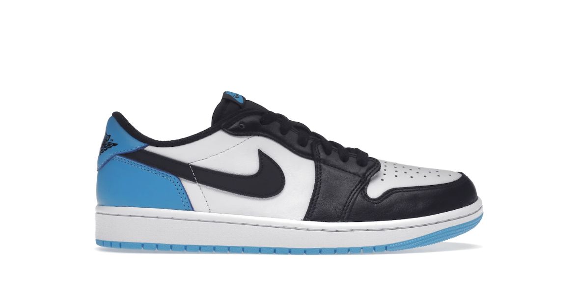 Jordan 1 retro low OG black dark powder blue